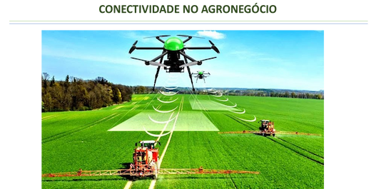drone conectando colheitadeiras autônomas 